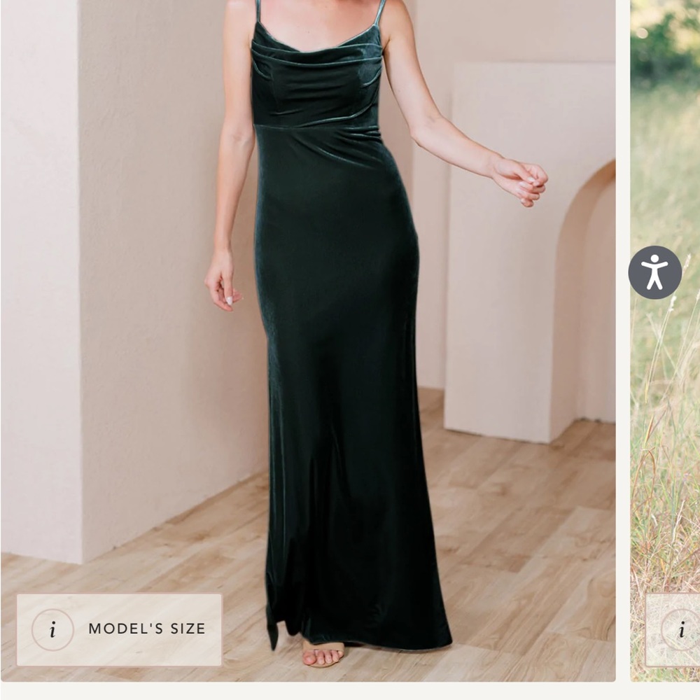 Revelry velvet bridesmaid dress